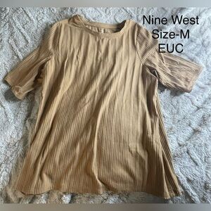 Nine West Women's Beige Short Sleeve Top